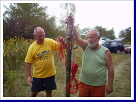 beim Aufbau der KW Antenne beim Aufbau der KW Antenne